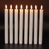 GenSwin Flameless Flickering Taper Candles with 2 Remote Controls and