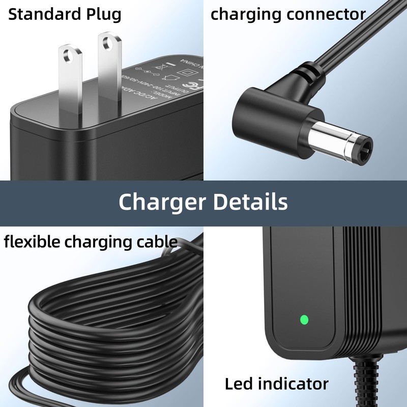 Replacement Charger for LEVOIT LVAC-300 Cordless Vacuum Cleaner, Model Number