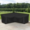 Arcedo Outdoor Sectional Sofa Cover, 85" X 85" V-Shaped 5-Seater