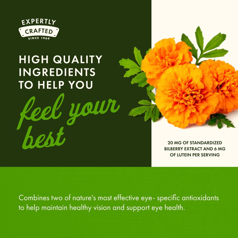 Swanson Standardized Lutein & Bilberry - Natural Supplement Promoting Eye