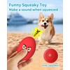 TONGKTAI Puppy Toys Squeaky Funny Squeaky Dog Egg Balls Soft
