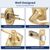 Bonpoly 4 Pack Brass Door Knobs, Interior Privacy Door Knob