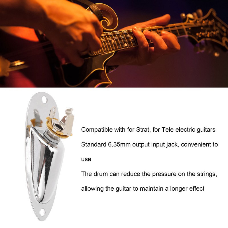 Guitar Input Jack Boat Style 6.35mm Metal Electric Guitar Input