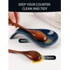 ANTIS'S HOME Ceramic Spoon Rest, Starry Night Glaze Spoon Holder,
