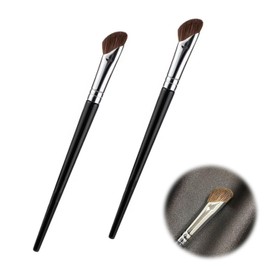 Oblique Makeup Brush, Oblique Nose Shadow Makeup Brush, Nose Contour Brush, Nose Shadow Brush, Oblique Pony Hair, Animal Hair for All Skin Types, Set of 2