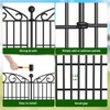 No Dig Decorative Garden Fence 6 Panel with Gate -