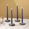 10 Pack Blue Flameless 11'' Wax Covered Taper LED Candles