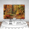 LYWYGG 7x5FT Autumn Scenery Backdrop Fall Backdrops Road Photography Backdrop
