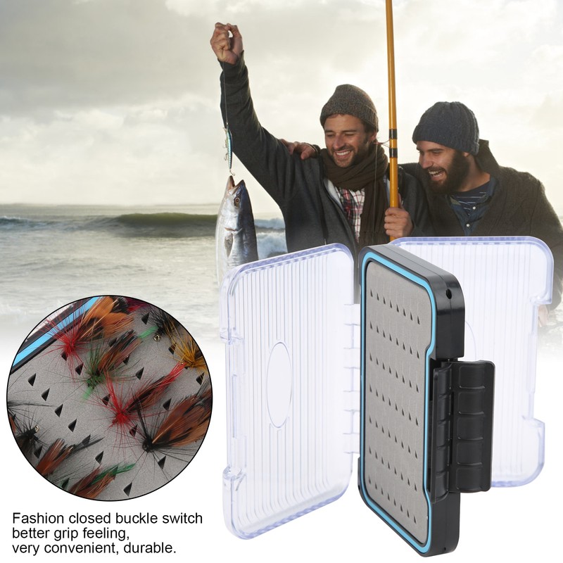 Fly Fishing Box PP Double Side Waterproof Flies Organized Storage