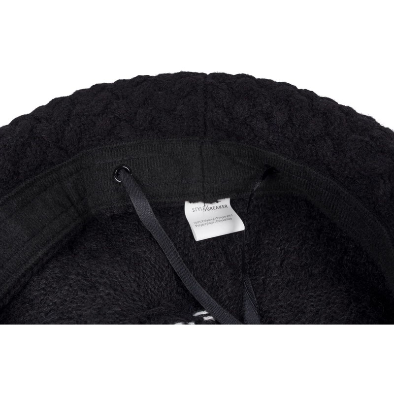 styleBREAKER 04024201 Women's Fine Knit Beret Hat with Braided Pattern