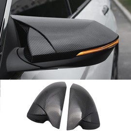 BOYUER for Hyundai Elantra 2021 2022 2023 2024 2025 2PCS Car Side Rear View Mirror Guard Cover Caps Trims (Carbon Fiber)