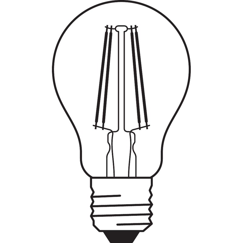 Osram LED Base Classic A Lamp, Socket: E27, Warm White,
