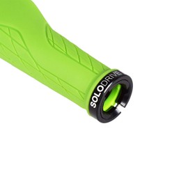 SOLODRIVE Ergonomic Design Bike Grips, Comfortable Bicycle Handlebar Grips, Single Lock-on Mountain Bike Grips, Non-Slip Handle Grips, Fit MTB, E-Bike, Hybrid, Scooter (Green)
