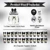 MAJCL Elegant Black Bow Party Decorations Set - Black &
