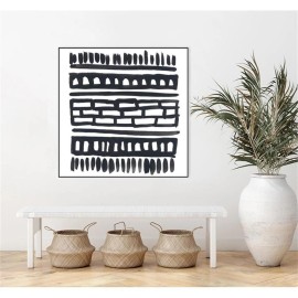 Giant Art Canvas  20x20 Weft III Framed in White