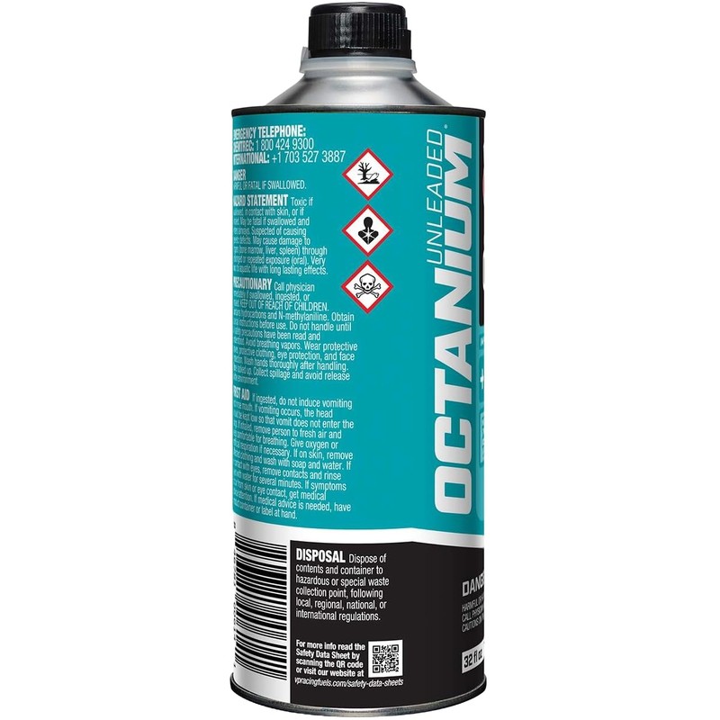 VP Racing 29505, Octanium Unleaded Octane Booster - Quart (8