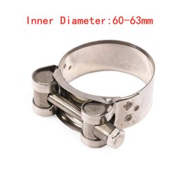 Exhaust Pipe Clamp, Asudaro Motorcycle Exhaust Clamp Universal Duty Stainless Steel Turbo Exhaust Band Clamp Silencer Narrow Band Exhaust Clamps Exhaust Pipe Connection Clip Pipe Repair Accessories, #