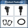 INFINAUTO 2009-2017 Patriot 2009-2017 Black Front Window Washer Nozzle with