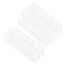 GALPADA Soporte Organizador para Lápices Labiales y Maquillaje Transparente, 2 Piezas 12 y 18 Compartimentos, Caja de Acrílico para Escritorio y Tocador, Estante para Brillo de Labios