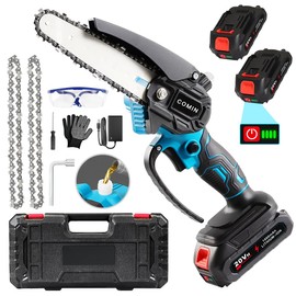 Mini Chainsaw 6 Inch Portable Electric Chainsaw Cordless 1.5Ah Battery Powered Auto Oiler Small Handheld Chain saw for Wood Cutting, Tree Trimming, Courtyard, Garden