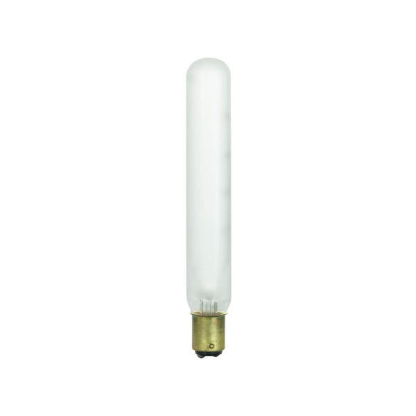 Sunlite 01985-SU Incandescent T6.5 Tubular Light Bulb, BA15D Double Contact Bayonet Base, 40 Watts, 290 Lumens, Dimmable, Mercury Free, 2600K Warm White, Frost Glass, 1 Count