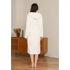 LYCY Womens Hooded Plush Long Robe, Soft Warm Bathrobe for