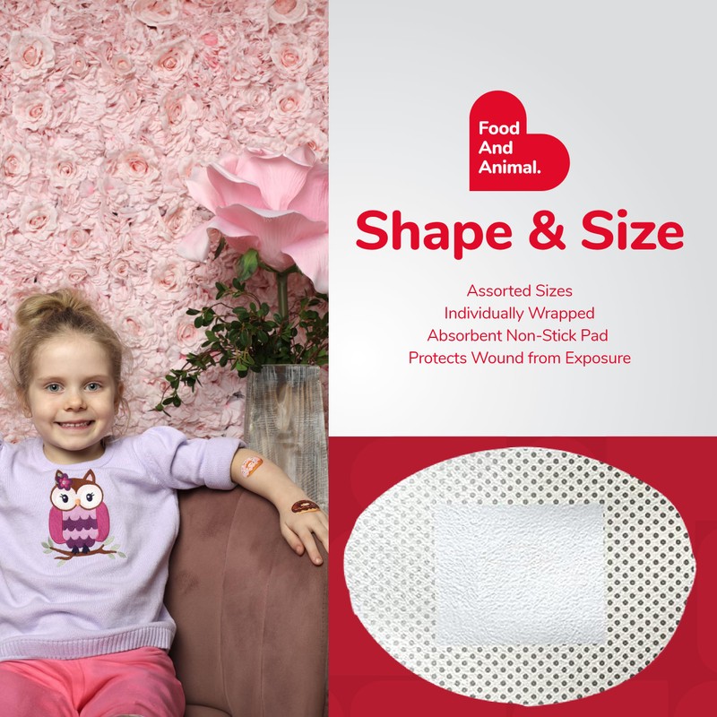 BioSwiss Bandages, Assorted Animal, Fun, and Food Shaped Self Adhesive