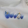 Powder Gras Seashell Handmade Nail Tips - Long Point /