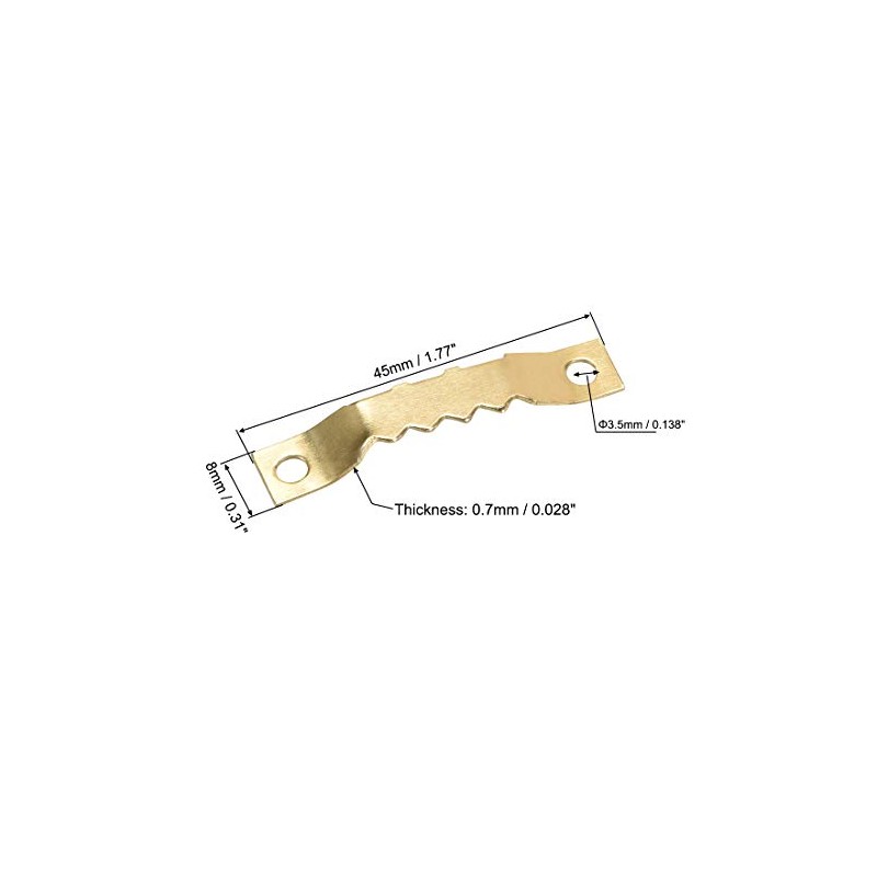 sourcing map Sawtooth Hanger - Double Holes with Screws for
