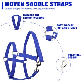 GMMG Hobby Horse Halter Set, Horse Halter with Rope and Carabiner Hook, Horse Halter, Halter for Horses, Hobby Horse Accessories