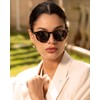 CARFIA Gafas de Sol Redondas para Mujer Rostro Pequeño Acetato