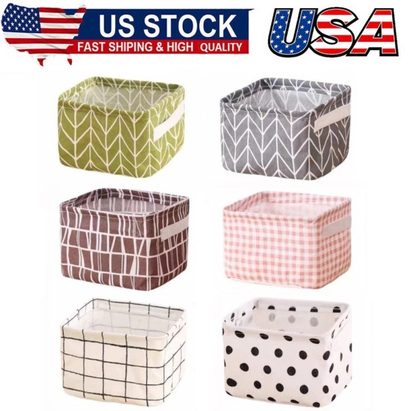 Unbranded Foldable Storage Basket - Set of 6 Small Collapsible
