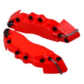 Kisangel 1 Pair Brake Caliper Covers Stylish Aesthetic Auto Accessories for Vehicles Easy Installation Durable Material Fits Small Enhance Car Appearance with Red Design