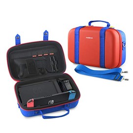 Redlemon Funda para Nintendo Switch y Modelo OLED, Rígida, EVA, Portátil y Ligera, Compartimentos para Accesorios como Cartuchos, Memorias, Dock y... 