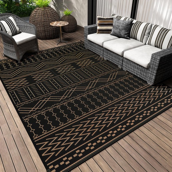 Outdoor Rug Carpet Waterproof 8x10 ft Patio Rug Mat Indoor