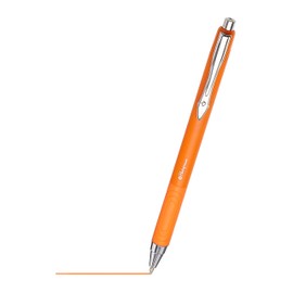 Platignum Tixx Orange Ballpoint Pen [Pack of 12] Soft Grip Barrel with Hybrid Gel Ink for Smudge-Free and Ultra-Smooth Writing [50493]