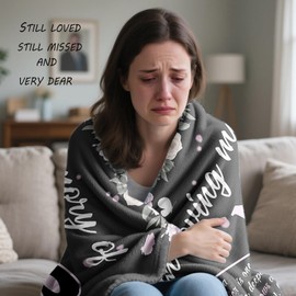 VMREAYR Memorial Gifts for Loss of Mom, Bereavement Gift for Loss of Mother, Sympathy Gift for Loss of Mom, Loss of A Mother Sympathy Gifts Blanket 60" X 50"