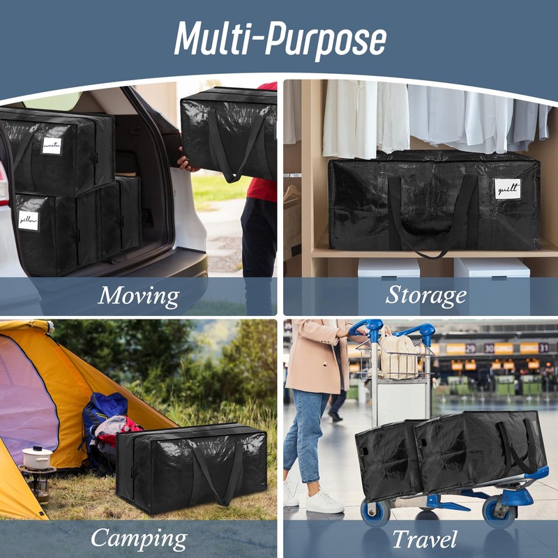 12 Pack Extra Heavy Duty Large Moving Bags with Strong