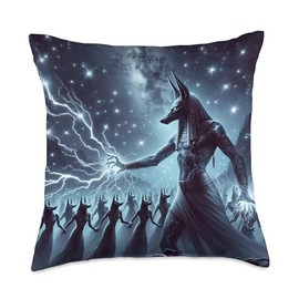 Fantasy Anubis Magic Egyptian Folklore Mythology Novelty Throw Pillow