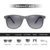 DUCO Men's and Women's Polarised Square Sunglasses with Gradient Lens