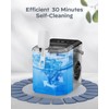 Silonn Ice Maker Countertop, Stainless Steel Portable Ice Machine with