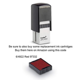 Trodat Printy 4922 Self-Inking Mini Stock Stamp-"Excellent". English. Red Ink Cartridge, Mechanism 5396