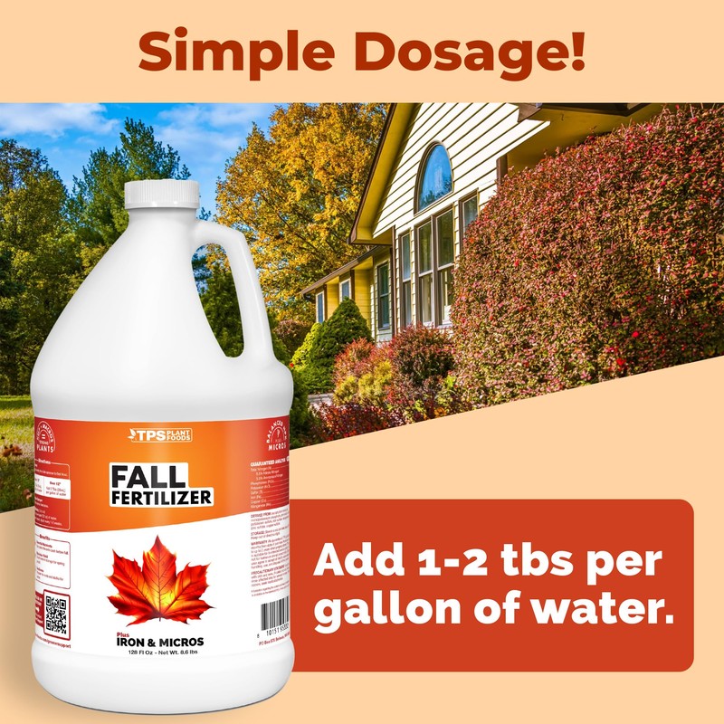 Fall Fertilizer, Complete Liquid Seasonal Plant Food, 1 Gallon (128