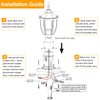Lamomo Pier Mount Base with Dusk to Dawn Motion Sensor,