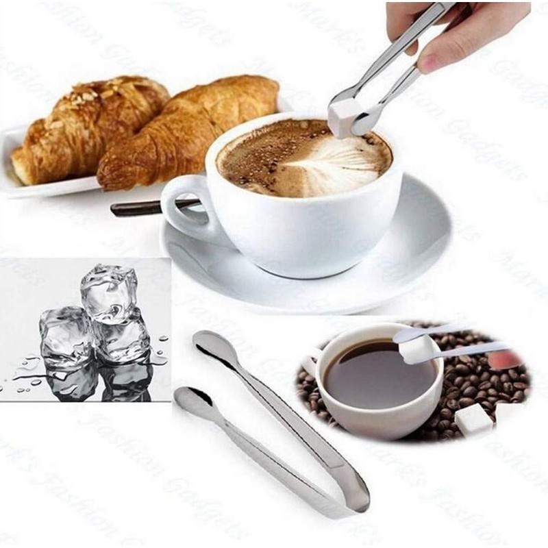 Small Ice Clips, Stainless Steel Ice Tongs U Shaped Sugar