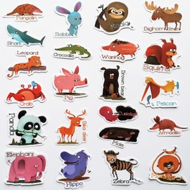 MiroSan Cute Big Eyes Animal Stickers Kawaii Zoo Animals Decals Kids Reward Stickers for Students Teachers