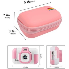 Leayjeen Kids Camera Case Compatible with SUZIYO Kids Digital Selfie Cameras,Best Birthday Gifts for Girls and Boys Aged 3-9 (Case Only) - Pink