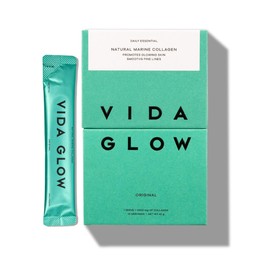 Vida Glow - Natural Hydrolysed Marine Collagen Sachets | Promotes Glowing Skin + Smothes Fine Lines (Original, 14 Sachets)