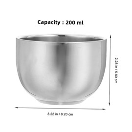 VICASKY 2pcs Double Layer Stainless Steel Shaving Soap Bowl Shave Cup for Men Durable Material Smooth Production for Home Travel Shaving Accessories