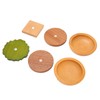 Hamburger Coaster Set Heat Insulation Cute Exquisite Wood Drink Coasters